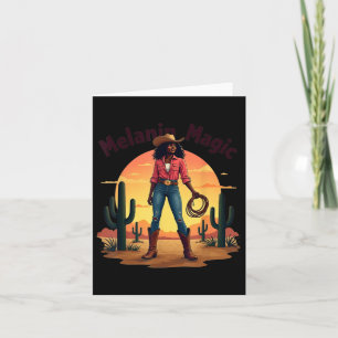Cartão Black Cowgirl Western Rodeo Melanin