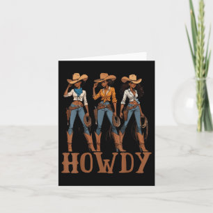Cartão Black Cowgirl Western Rodeo Melanin Juneteten Bla