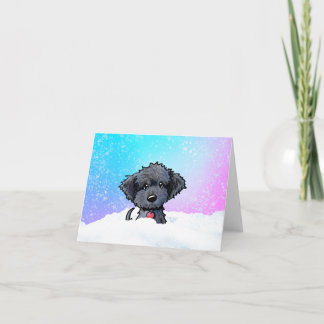 Cartão Black Doodle Puppy