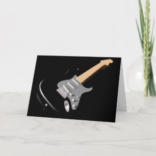 Cartão Black Electric Guitar Greeting Cards