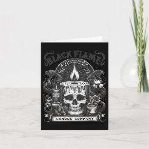Cartão Black Flame Candres Company Halloween Skullcap Sca