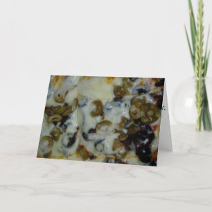 Cartão "Black & Green Olives" Birthday Card