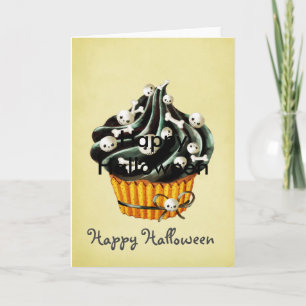 Cartão Black Halloween Cupcake