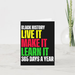 Cartão Black History Mês Ao Vivo Aprende-O A Ficar 365 D
