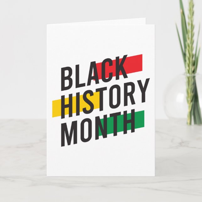 Cartão Black History Month (Frente)