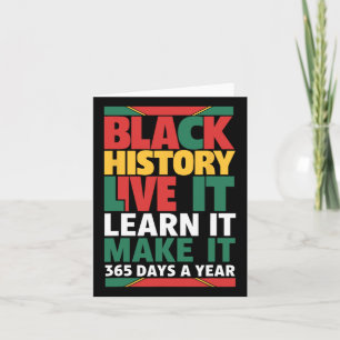 Cartão Black History Month 2025 Live It Learning It Make