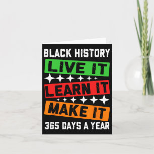 Cartão Black History Month 2025 Live It Learning It Make 