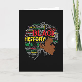 Cartão Black History Month Black Woman Afro