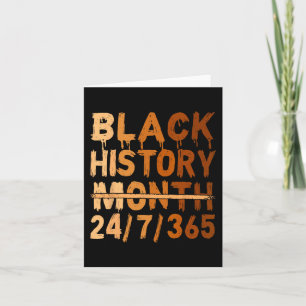 Cartão Black History Month Orud Black 24 7 365 Melanin J