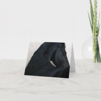 Cartão Black Horse - Friesian Note Card