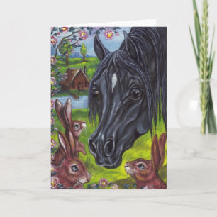 Cartão BLACK HORSE Wild Rabbits Note Card