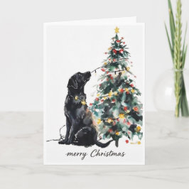 Cartão Black lab Feliz Natal