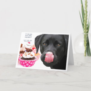 Cartão Black Lab I Love You Card - Dog I Love You