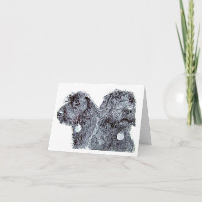 Cartão Black Labradoodles Notecard (Frente)