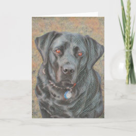 Cartão Black Labrador Dog All Purpose Greetings Card