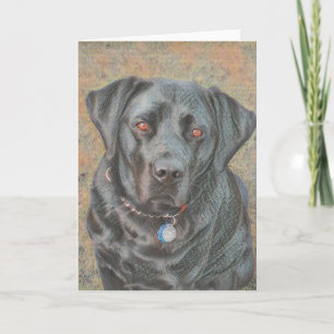 Cartão Black Labrador Dog All Purpose Greetings Card