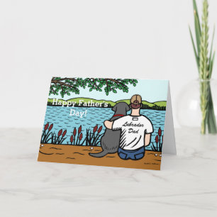 Cartão Black Labrador e Pai