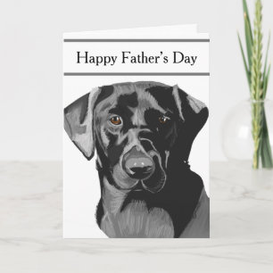 Cartão Black Labrador Editable Padre Day