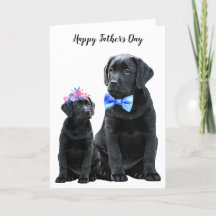 Black Labrador Father's Day Dog Dad - Cute Puppy