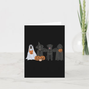 Cartão Black Labrador Halloween