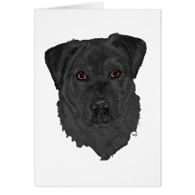 Cartão Black Labrador Retriever (Frente)