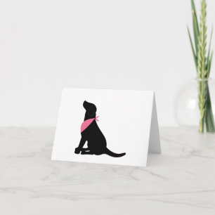 Cartão Black Labrador Retriever notecards