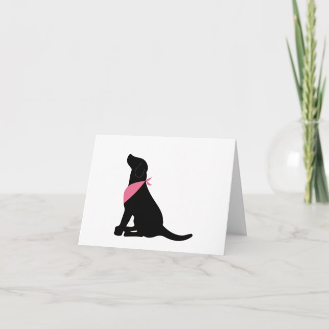 Cartão Black Labrador Retriever notecards (Frente)