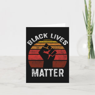 Cartão Black Lives Problem Blm Retro Men Mulheres Criança
