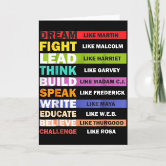 Cartão Black Lives S Black Leaders Black History Month