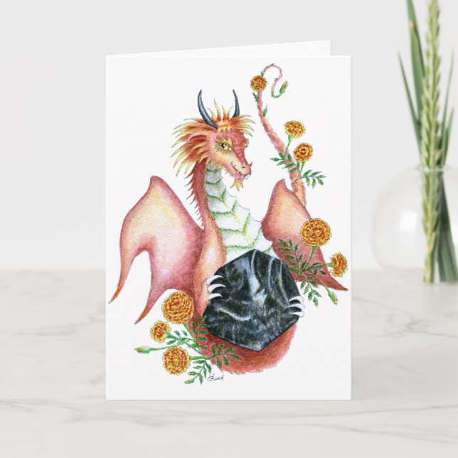 Cartão Black Onyx Dragon - Greeting Card (Frente)
