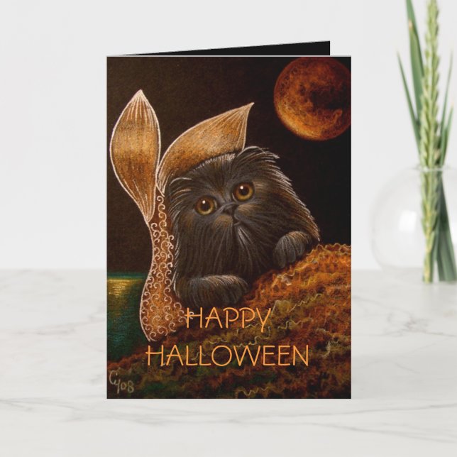 Cartão BLACK PERSIAN MERCAT - HALLOWEEN Card (Frente)
