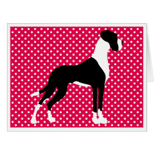 Cartão Black Piebald Dogue Alemão