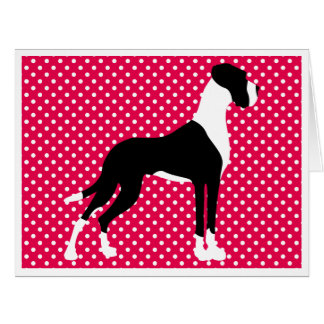 Cartão Black Piebald Dogue Alemão