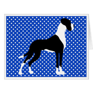 Cartão Black Piebald Great Dane