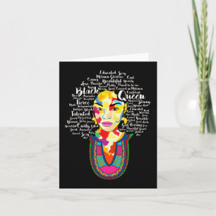 Cartão Black Queen Black History Month African American A