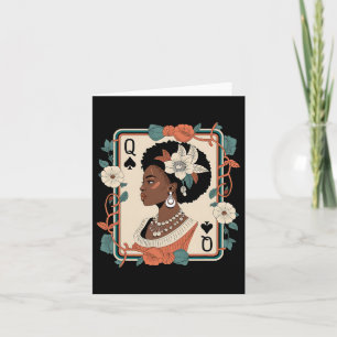 Cartão Black Queen Poker Card Black History Month African