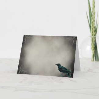 Cartão Black Raven Gothic Greeting Card