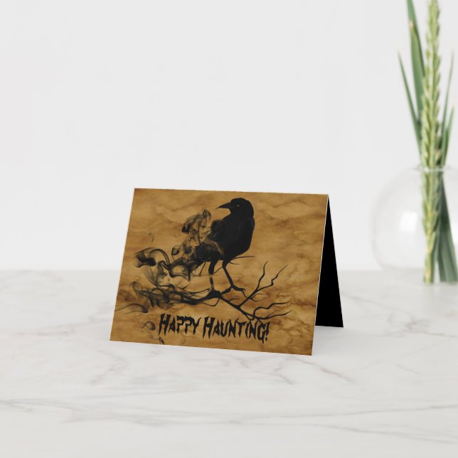 Cartão Black Raven Halloween (Frente)