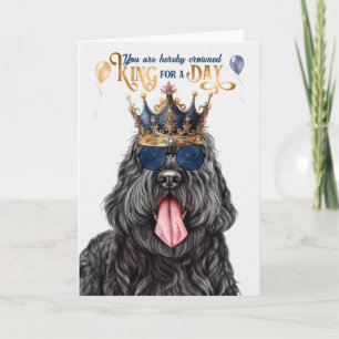 Cartão Black Russo Terrier King para um Aniversário do Di