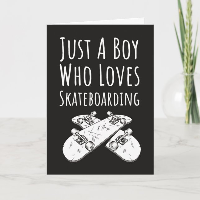 Cartão Black Skateboarding Cards For Baby Boys Skateboard (Frente)
