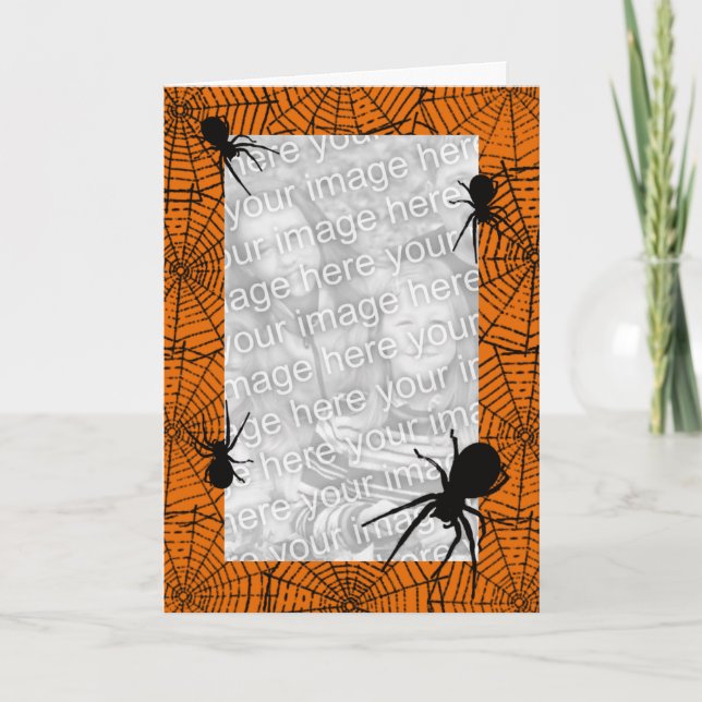 Cartão Black Spiders Photo Greeting Card (Frente)