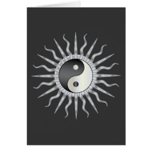 Cartão Black Starburst Yin Yang
