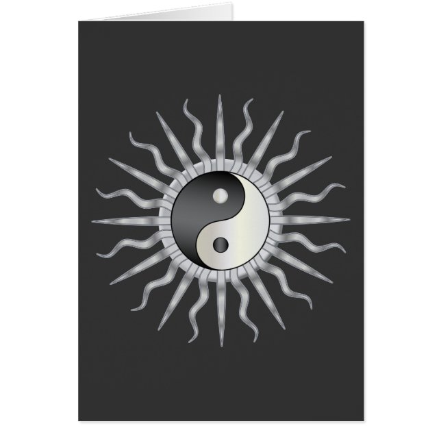 Cartão Black Starburst Yin Yang (Frente)