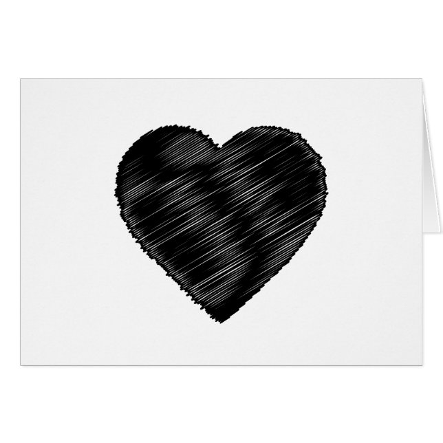 Cartão Black Strip Heart (Frente Horizontal)