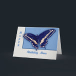 Cartão Black Swallow Longtail<br><div class="desc">Happy Birthday Mom black swallow longtail butterfly Customize by adding copy
Matching Gifts Bag 1497464686663322342   Mug  1685265823038398722   Shirt  235621189767196740   Shoe  167585958417643671</div>
