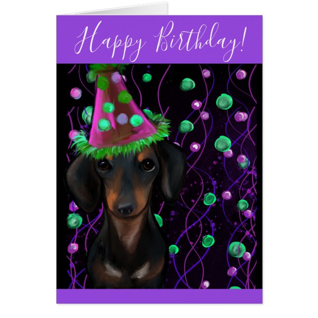 Cartão Black & Tan Doxie (Frente)