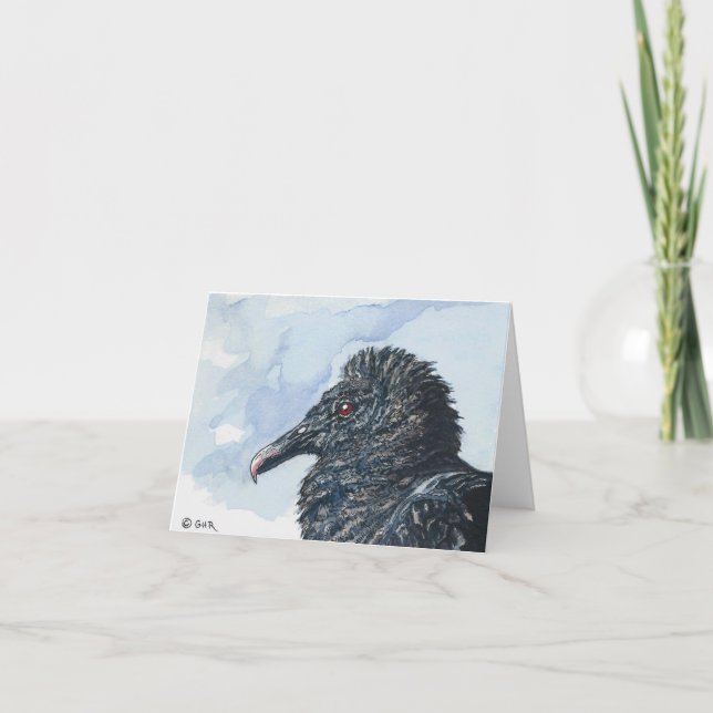 Cartão Black Vulture Note Card Original Art (Frente)