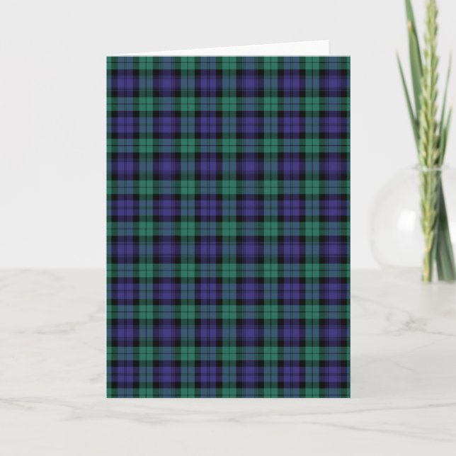 Cartão Black Watch Scottish Tartan (Frente)