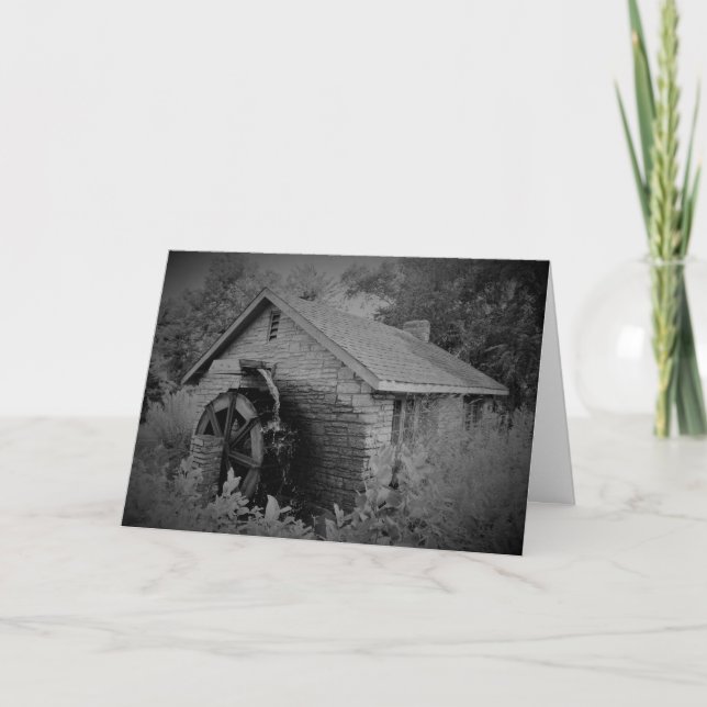 Cartão "Black & White Como Cottage" Get Well Card (Frente)