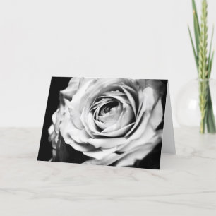 Cartão Black & White Rose - With Contrast